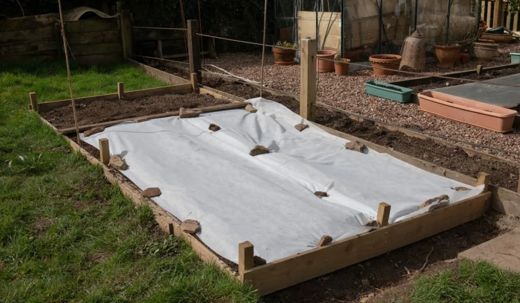 Covered raised bed garden
