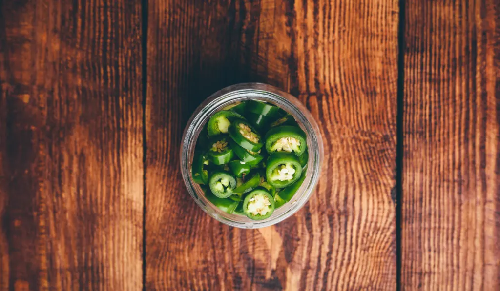 Sliced Jalapeno Peppers in Glass 