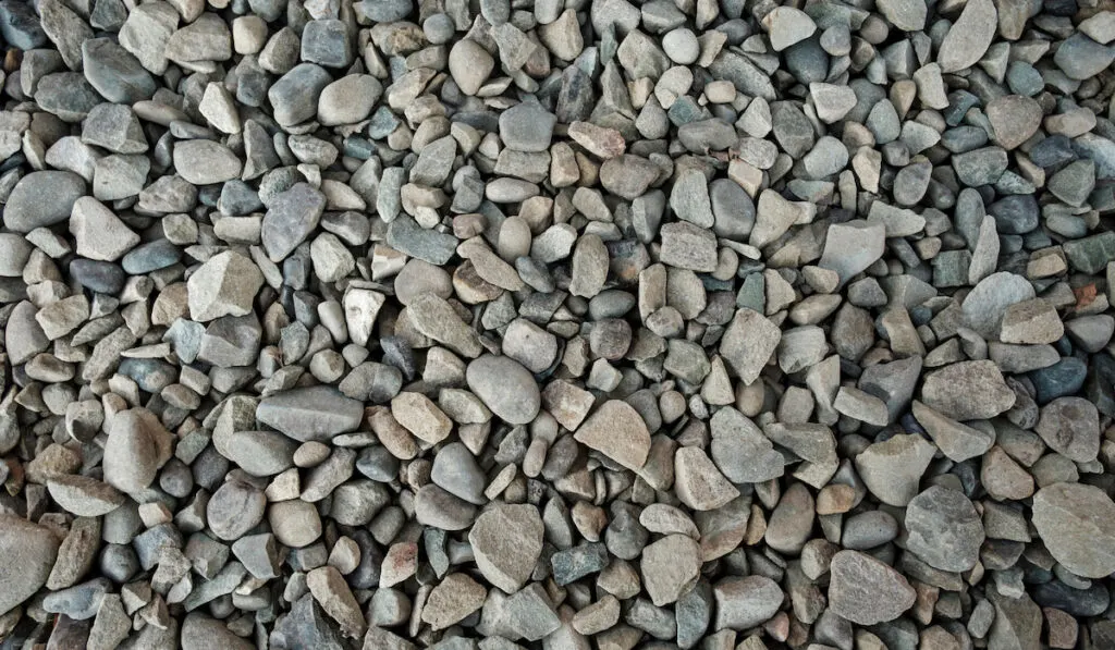 Background texture of grey gravel
